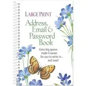 Large Print Address, Password Book