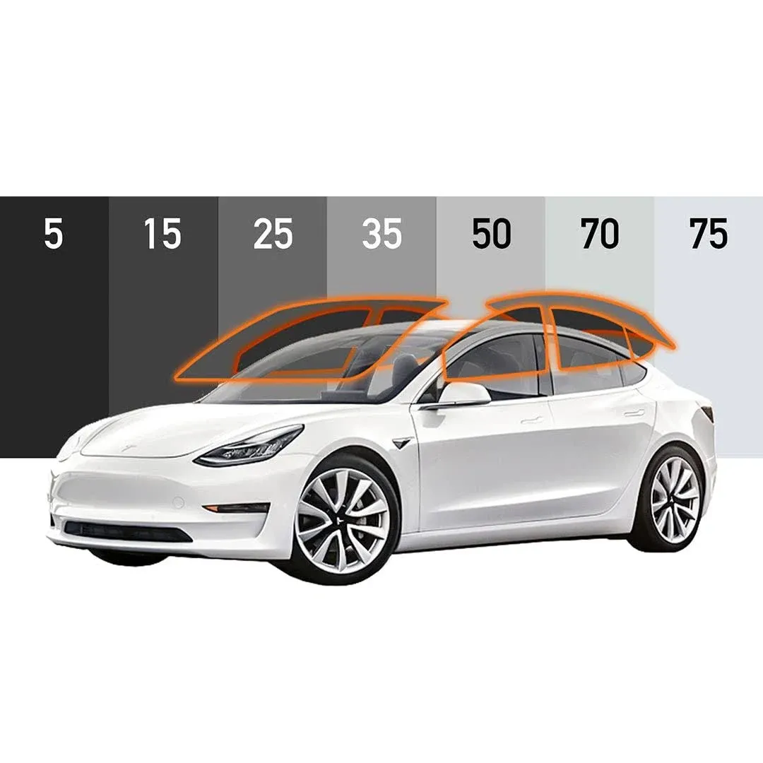 Precut Ceramic Tint Film, Tesla Model 3-All Windows, Any Tint Shade