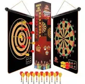 Magnetic Dart Board for Kids - Indoor Outdoor Darts Game, 16pcs Multicolor 