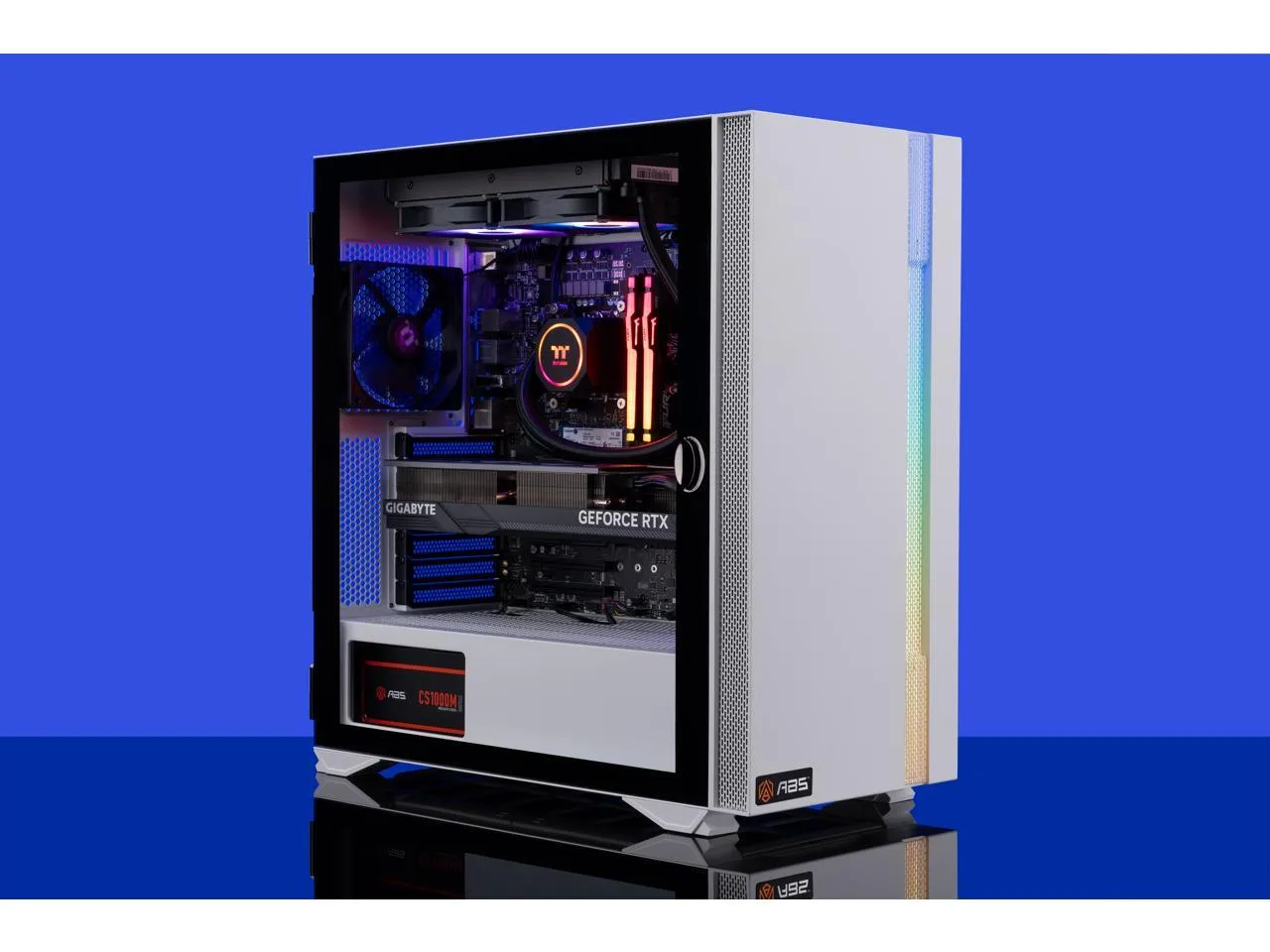 ABS Vortex-X Aqua Gaming PC – Windows 11 Home - Intel i7 13700KF – GeForce RTX 4080 Super – DLSS 3 - AI-Powered Performance - 32GB DDR5 5600MHz – 1TB M.2 NVMe SSD – ABVXA13700KF4080S