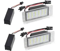 RUXIFEY LED License Plate Light Lamp with Error Free Resistor Compatible with Camaro Corvette Equinox Impala Volt Cadillac Buick, 6000K White