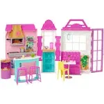 Barbie Cook ‘n Grill Restaurant Doll Playset 30+ Total Pieces &amp; 6 Play Areas NIB