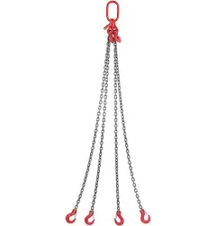 Chain Sling, 11000 lbs Weight Capacity, 5/16&#039;&#039; x 5&#039; G80 Lifting Chain with Grab