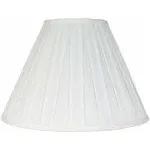 Urbanest Softback Empire Box Pleat Lampshade, Faux Silk, 8x16x11", Off White, Spider