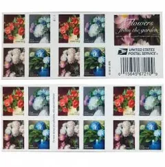 Flowers from The Garden Book of 20 First Class Stamps Scott 5240a