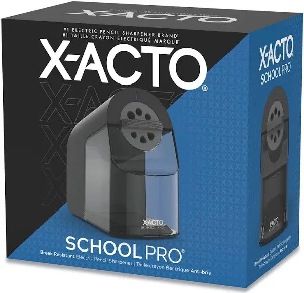 Model 1670 School Pro Classroom Electric Pencil Sharpener, Ac-powered, 4 X 7.5 X 7.5, Black-gray-smoke