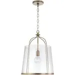 Capital Lighting 347011AD Madison 1 Light Pendant Aged Brass