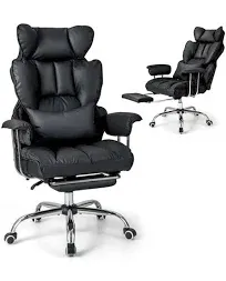 Costway Big and Tall Executive Office Desk Chair with Footrest