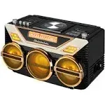 Studebaker Boombox with Bluetooth/CD/FM Radio& 15W Subwoofer,Black