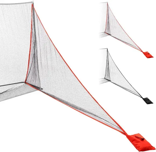 Golf Shank Net Attachment for Golf Hitting Nets, 7 * 10FT Heavy Duty Side Net, Golf Practice Hitting Net Barrier Net for Golf, Baseball, Hockey with Sandbag(Red-1Pack)