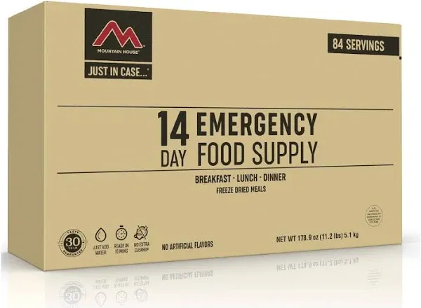 Mountain House 14-Day Emergency Food Supply | Freeze Dried Survival &amp; Emergency