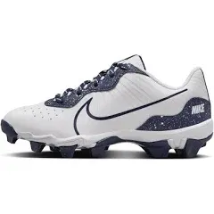 Nike Alpha Huarache 4 Keystone Boy&#x27;s Rubber Baseball Cleats SZ 2 Gray EUC