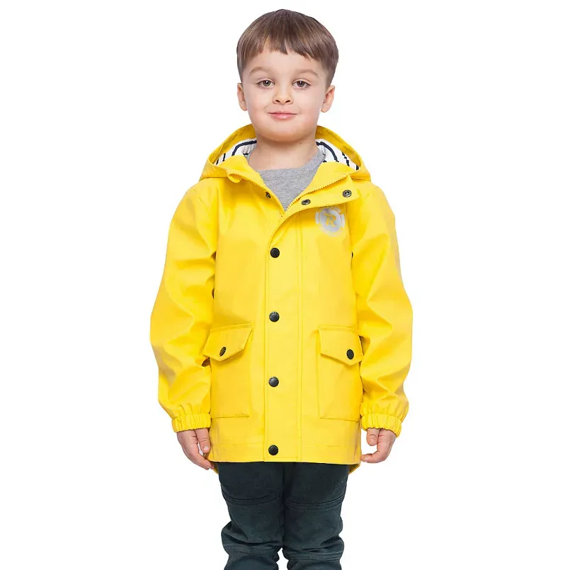 Rokka&Rolla Boys' Waterproof Rain Coats Rubberized Jackets, Sizes 4-12