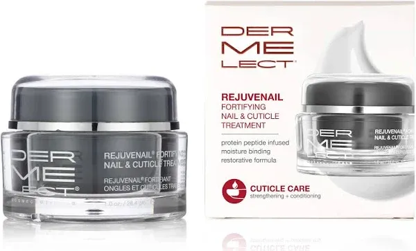 Dermelect Rejuvenail Fortifying Nail & Cuticle Treatment- Care Cream for Dry Damaged Cuticles with Peptides Hyaluronic Acid Shea Butter, Moisturizes, Soothes, Strengthens Repairs Cuticles & Nails