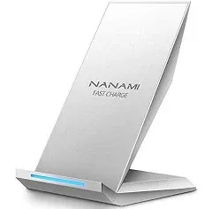 NEW NANAMI Fast Wireless Charger, Qi Certified Charging Stand - FAST SHIPPING