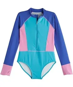 Coolibar UPF 50+ Girl's Koko Long Sleeve Swimsuit - Sun Protective