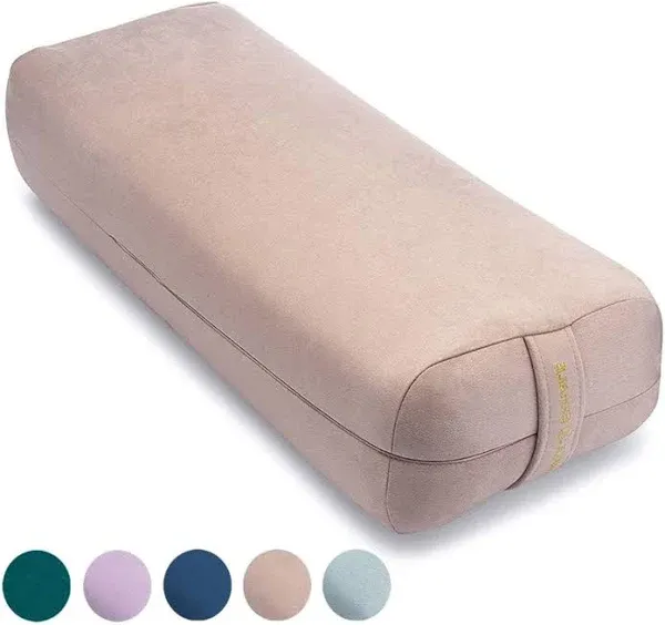 AJNA Yoga Bolster Pillow Luxurious 100% Organic Vegan Suede