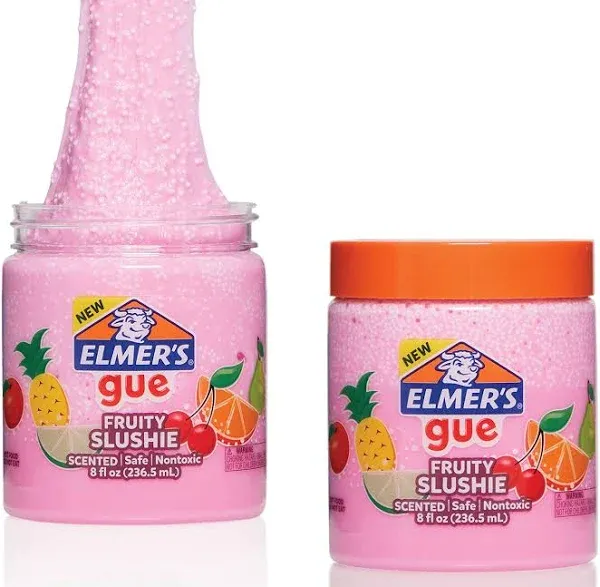 Gue Pre Made Slime, Fruity Slushie Crunchy Slime, Scented, 2 Count