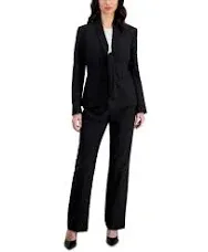 Le Suit Women's Scarf Collared JKT & Audrey Size Zip Pant