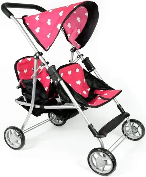 The New York Doll Collection First Doll Twin Stroller - Cutest Heart Design Baby