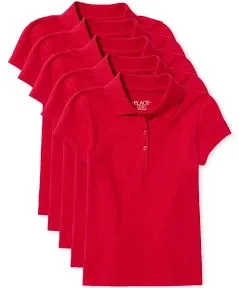 The Children's Place Girls Uniform Short Sleeve Pique Polo