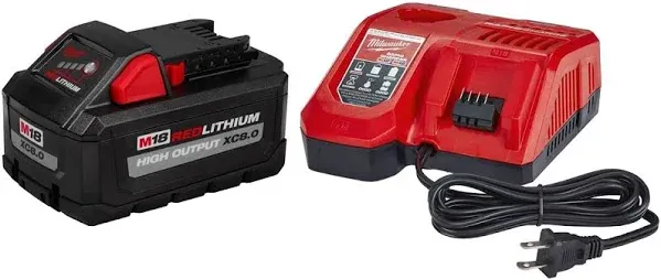 Milwaukee 48-59-1880 M18 REDLITHIUM High Output XC8.0 and Rapid Charger New