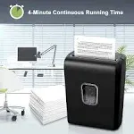 6-Sheet Micro-Cut Paper Shredder P-4 High-Security for Home Small Office Use