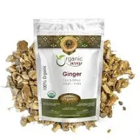 Organic Way Premium Dried Ginger Root Cut & Sifted