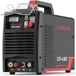 YESWELDER CUT-65DS 65A Non-Touch Pilot Arc Air Plasma Cutter Non High Frequency arc starting, Digital 110/220V Dual Voltage IGBT Inverter Plasma Cutting Machine, 5/8 Inch Clean Cut