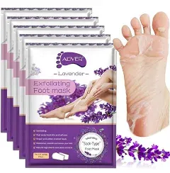 5pk Foot Peel Masks for Dry Cracked Feet Exfoliating Foot Mask Exfoliator 4&#034;-12&#034;