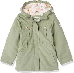 Toddler/Littil<wbr/>e Girls&#039; Midweight Fleece Transitional Jacket, Olive Drab, 12M