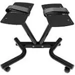 Ativafit Adjustable Dumbbell Stand Fitness Dial Dumbbell Rack with Adjustable Belt for Home Gym Set