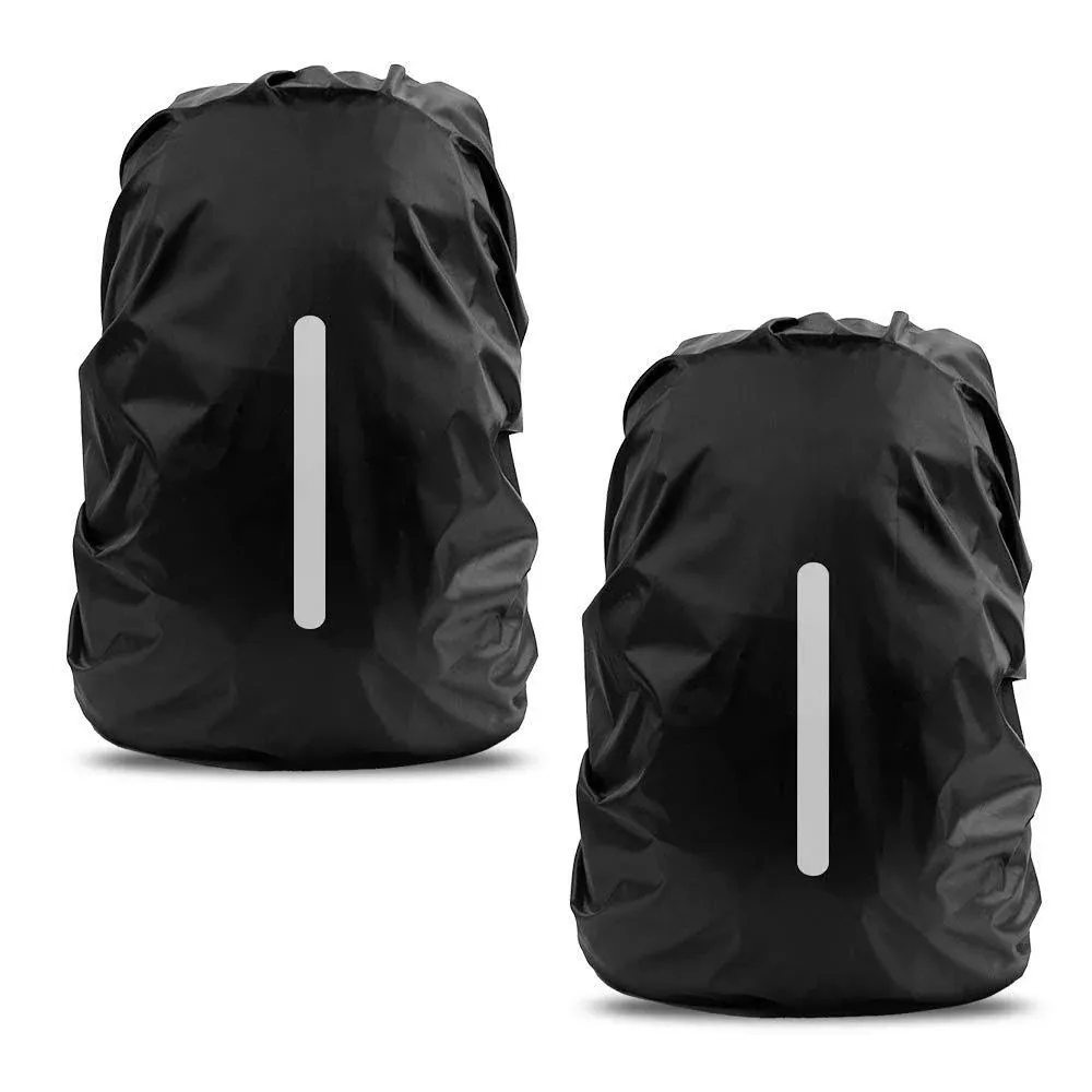 2pcs Waterproof Rain Cover for Backpack, Reflective Rainproof Protector for A...