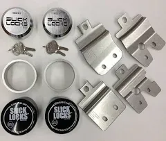 Slick Lock Chevy GMC Swing Door Kit Complete with Spinners, Weather Covers an...