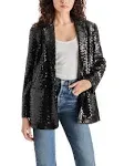 Steve Madden Women's Imaan Sequin Blazer - Black - Formal Jackets