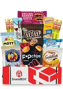 SnackBOX Sweet And Salty Care Package Variety Pack (13 COUNT) | Employee Appreciation, Gift for Kids, Teens, Final Exams, Graduation, Mothers Day, Birthday, Candy, Treats, Cookies, Chips, Travel Snacks