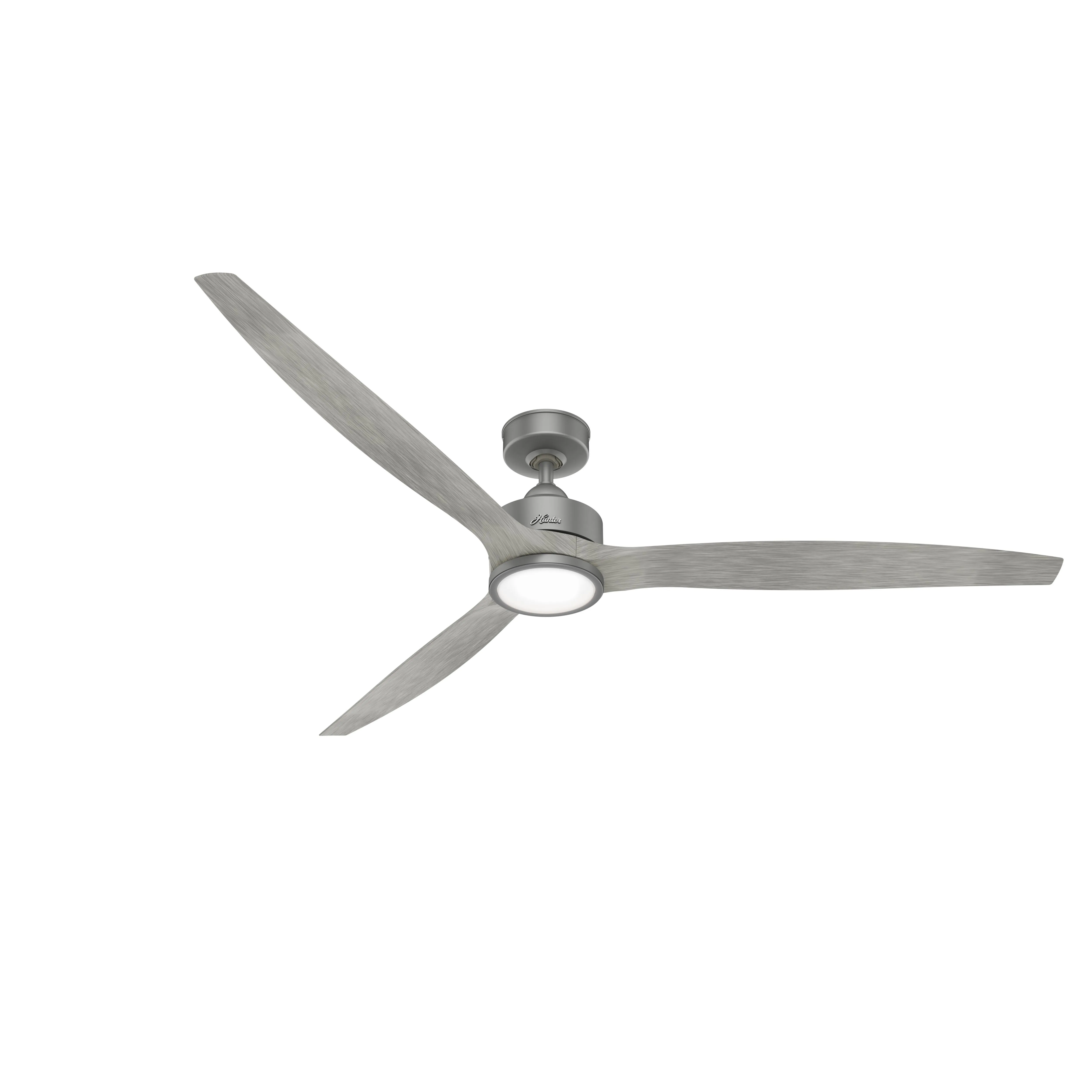 Hunter - 72" Ceiling Fan - Park View Matte Silver