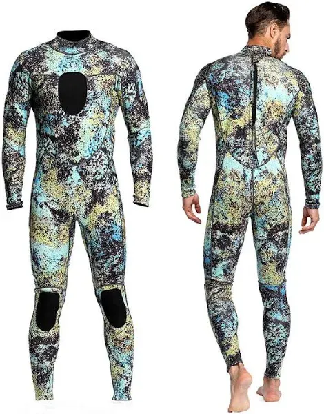 Wetsuits Mens 3MM Camo Neoprene Scuba Diving Unisex One Piece Sport Skin Spearfishing Full Suit