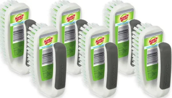 Scotch-Brite Hand & Nail Brush (6 Brushes Total)