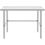 Hally Sinks & Tables H Hally Open Base Stainless Steel Table