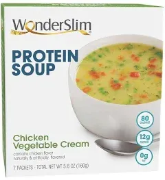 Wonderslim Protein Soup Chicken & Vegetable Cream (7ct)