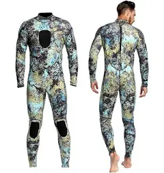 Wetsuits Mens 3MM Camo Neoprene Scuba Diving Unisex One Piece Sport Skin Spearfishing Full Suit