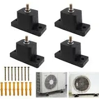 4 Pack Rubber Vibration Isolator Mounting Bracket for Air Conditioner Condenser Mounting Bracket for Outdoor Mini Split