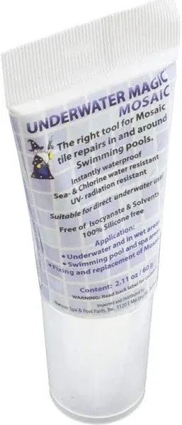 Underwater Magic Water Resistant Tile and Grout Repair Sealant 2.1 Oz Tube, W...