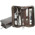 Royce Leather Mini Manicure Set Chestnut Brown 665-CN-AR