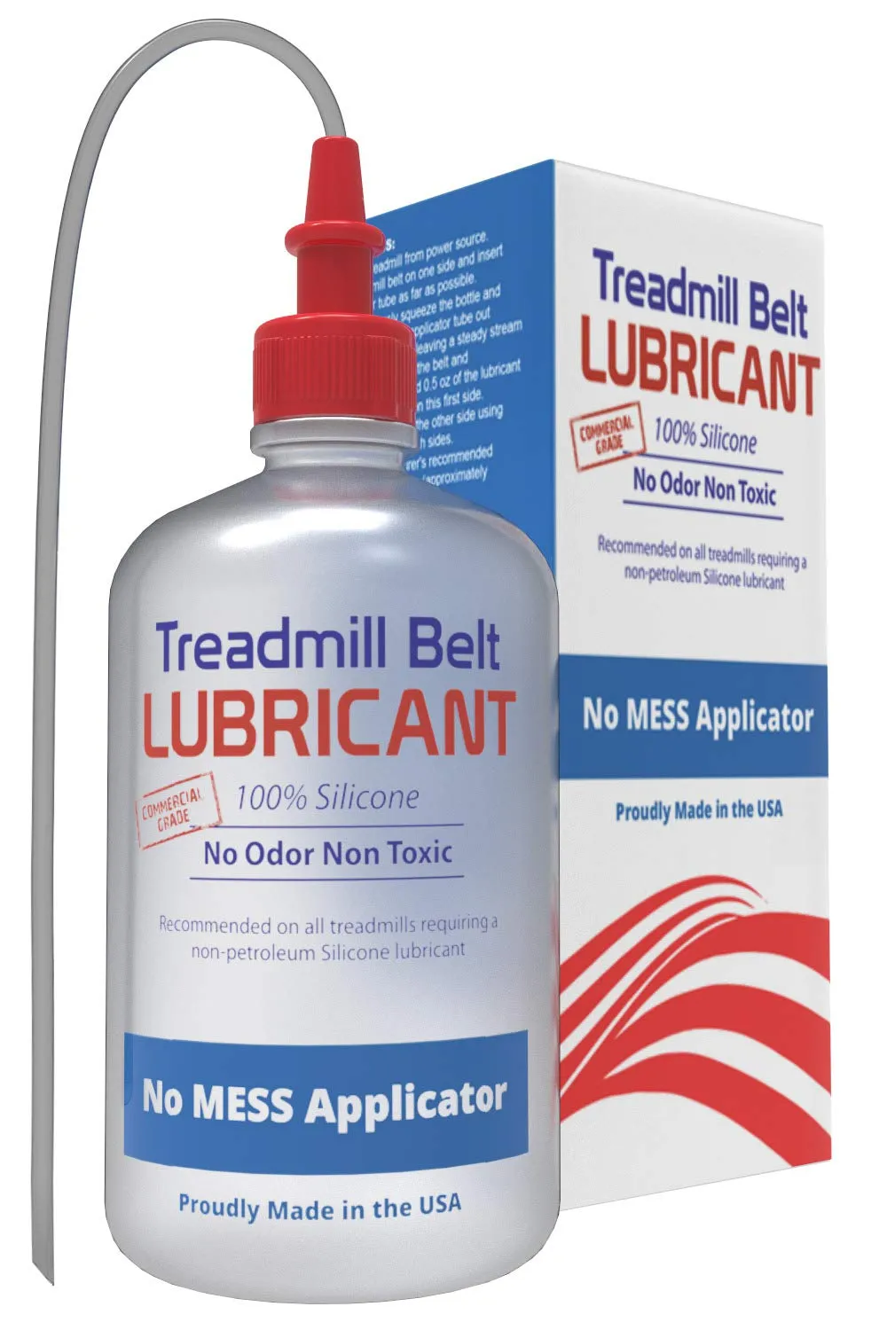 Treadmill Belt Lubricant | 100% Silicone | USA Made | No Odor & No Propellants | Applicator Tube for Full Belt Width Lubrication at A Controlled