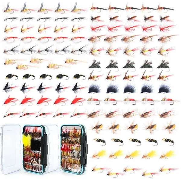 MaximumCatch MaxCatch 120 Pcs Fly Fishing Flies Kit