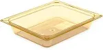 Carlisle 10420B13 3.7 Qt. 1/2 Size Amber Storplus High Heat Hot Food Pan