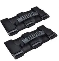 Grab Handle Set for Jeep Wrangler Roll Bars 2 Pack Easy-to-Fit 3 Straps Desig...