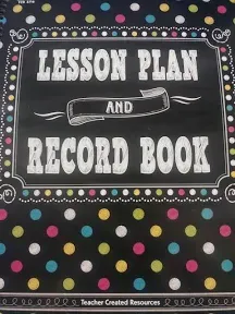 Teacher Created Resources® Chalkboard Brights Lesson Plan and Record Book, Pack of 2